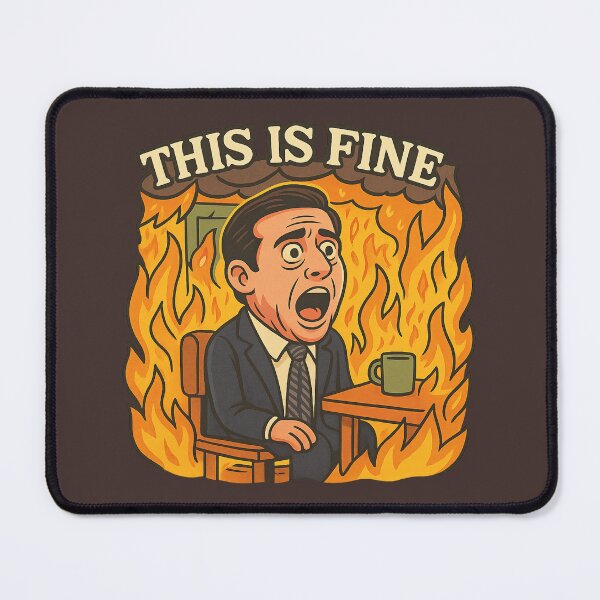 Item preview, This is Fine Michael Scott Meme designed and sold by GirlyPopped.