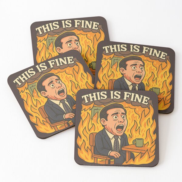 Item preview, This is Fine Michael Scott Meme designed and sold by GirlyPopped.