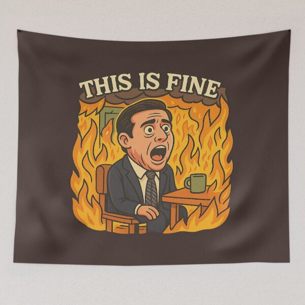 Item preview, This is Fine Michael Scott Meme designed and sold by GirlyPopped.