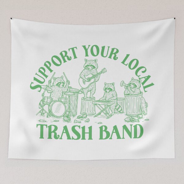 Item preview, Support Your Local Trash Band Raccoons designed and sold by Primroaddesigns.