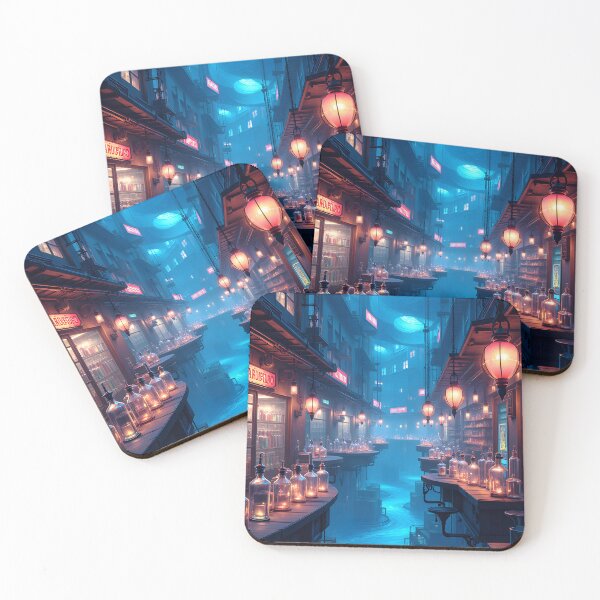 Item preview, Neon Alley of Luminescent Spirits designed and sold by oanaunciuleanu.