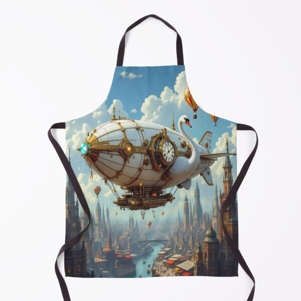 Item preview, Majestic Swan Airship – A dream of clouds and fantasy, floating through the mystical sky designed and sold by FotoworldEdel.