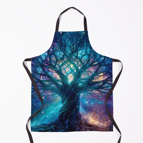 Item preview, Cosmic Tree of Life – Fantasy Galaxy Portal in Stained Glass Cathedral designed and sold by Tommy Studio.
