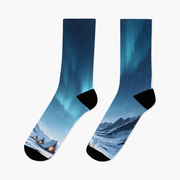 Item preview, Northern Lights Over Winter Camp designed and sold by oanaunciuleanu.