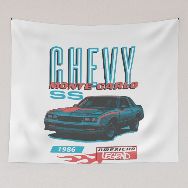 Item preview, 1986 Chevy Monte Carlo SS Neon Retro Muscle Car Throwback designed and sold by TheArtOfCar.