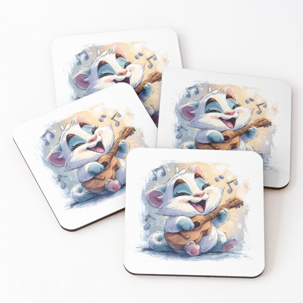 Item preview, Cute Cartoon Cat Guitarist designed and sold by IssaraStudio.