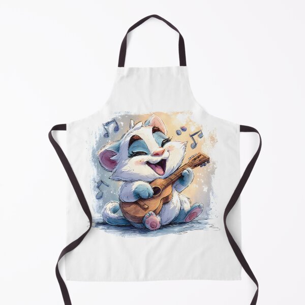 Item preview, Cute Cartoon Cat Guitarist designed and sold by IssaraStudio.