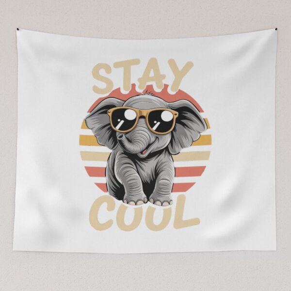 Item preview, Stay cool, elephant with sunglasses - brings good mood designed and sold by YHCreatives.