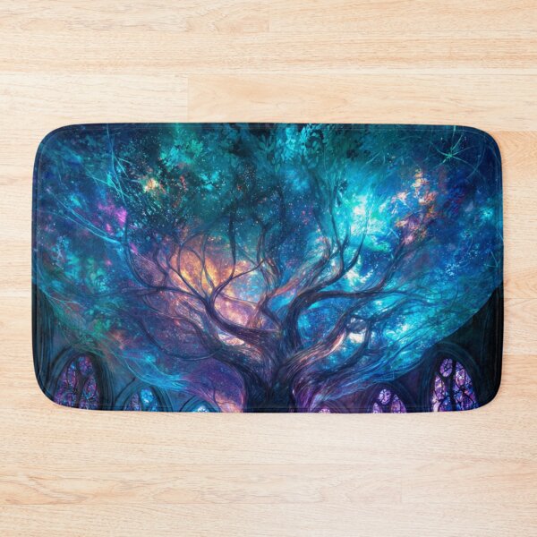 Item preview, Enchanted Cosmic Tree – Mystical Fantasy Tree Inside a Celestial Cathedral designed and sold by Tommy Studio.