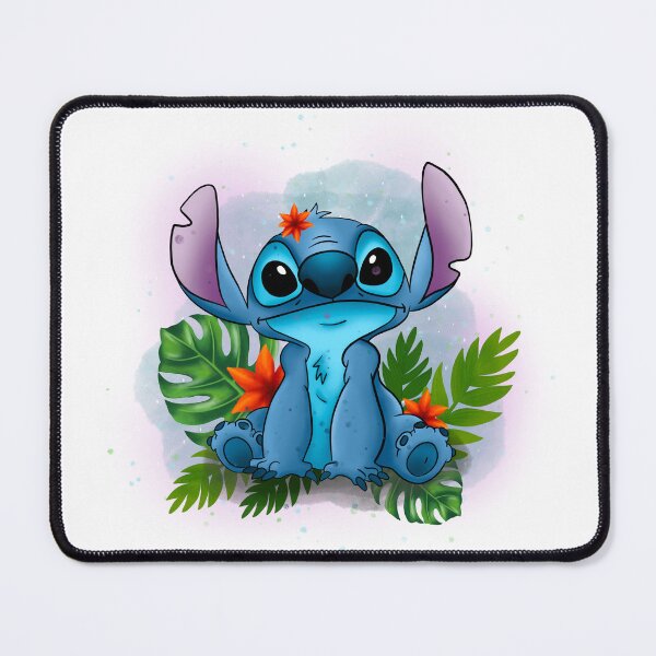 Item preview, Cutest Stitch with monstera tropical leafs poster and sticks designed and sold by jancajiravova.