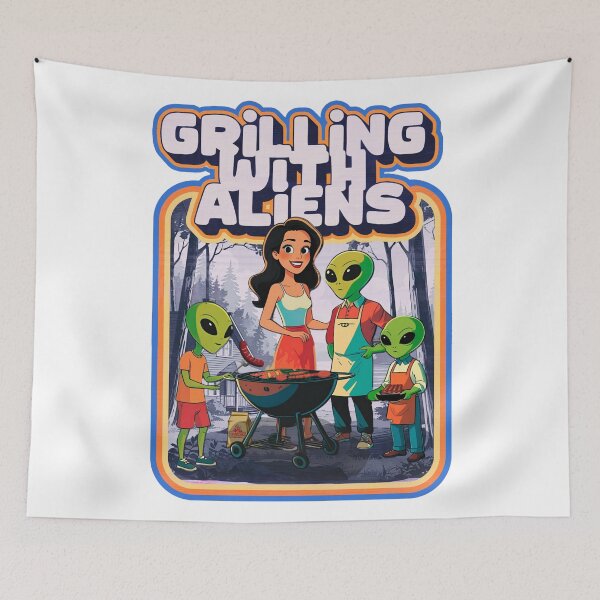 Item preview, GRILLING WITH ALIENS designed and sold by ZimnyDran.