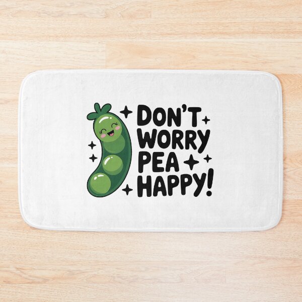 Item preview, Don't Worry Pea Happy! Cute Pea Pod Pun designed and sold by PMCreative.