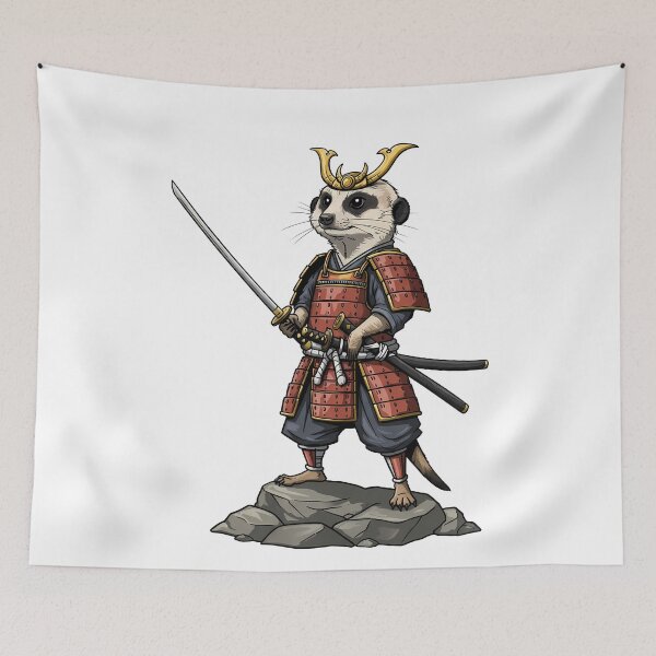 Item preview, Samurai Meerkat Warrior - Cute Bushido Animal Art designed and sold by k3rstman1.
