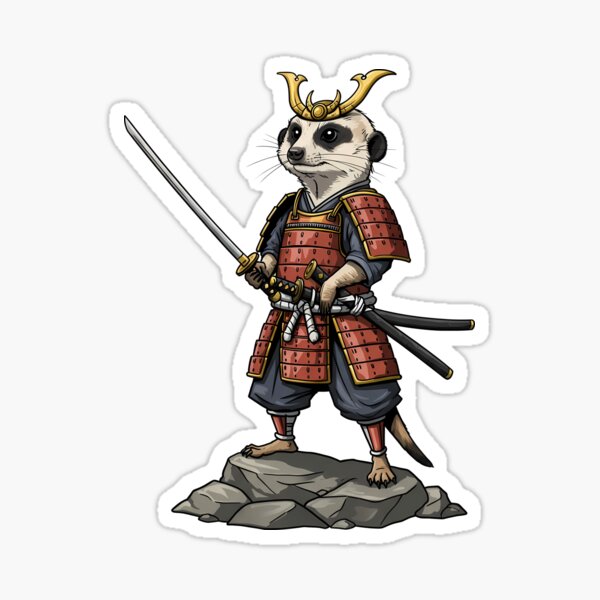 Item preview, Samurai Meerkat Warrior - Cute Bushido Animal Art designed and sold by k3rstman1.