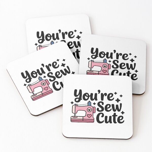 Item preview, You're Sew Cute! Cute Sewing Machine Pun designed and sold by PMCreative.