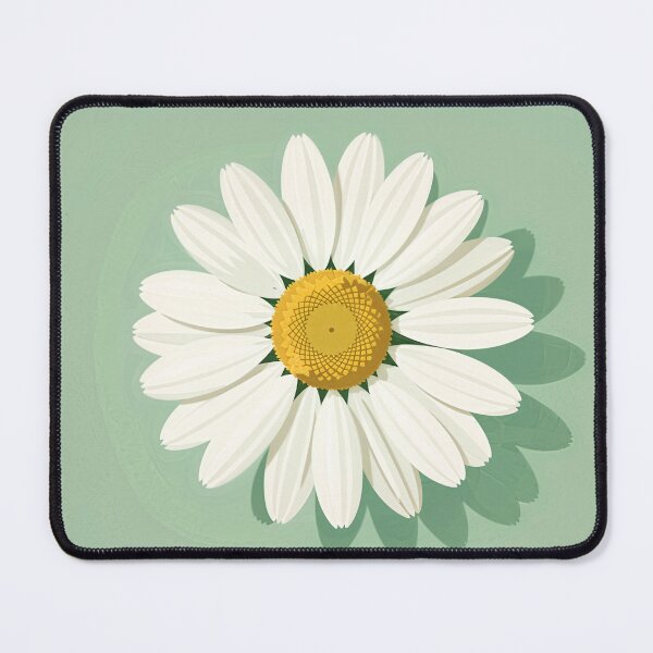 Item preview, White Daisy on Pastel Green  designed and sold by SparroCreative.