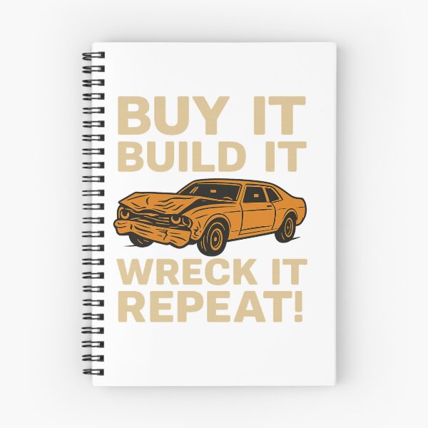 Item preview, Buy It Build It Wreck It Repeat – Crushed Car Mechanic T-Shirt Design designed and sold by RetroRespect.