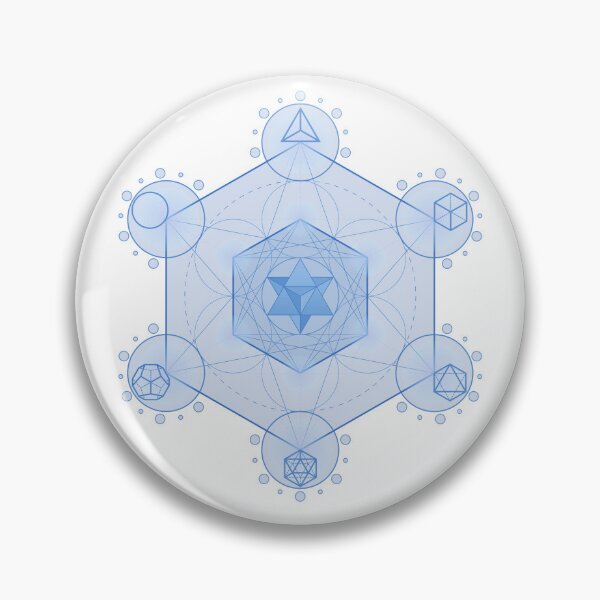 Item preview, Blue Merkaba Sacred Geometry | Metatron’s Cube Throat Chakra Art | Spiritual Alignment Design designed and sold by MJ Koldewyn.