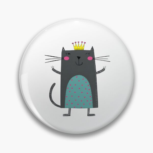 Artikelvorschau, Elegante Katze mit Kronenzeichnung entworfen und verkauft von IssaraStudio.