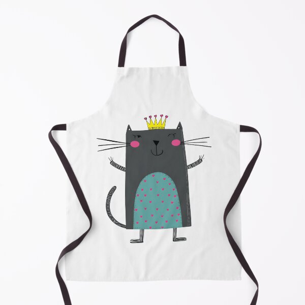 Item preview, Elegant Cat with Crown Drawing designed and sold by IssaraStudio.