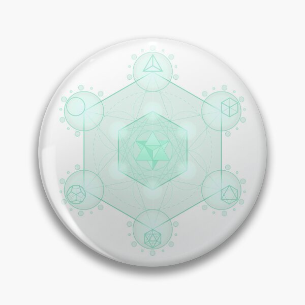 Item preview, Green Merkaba Sacred Geometry | Metatron’s Cube Heart Chakra Art | Healing Energy Light Grid  designed and sold by MJ Koldewyn.