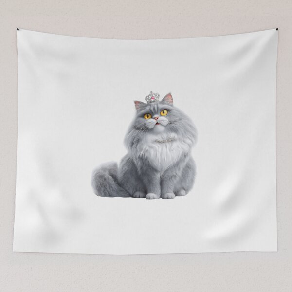 Item preview, Tiny Crown Cat Illustration designed and sold by IssaraStudio.