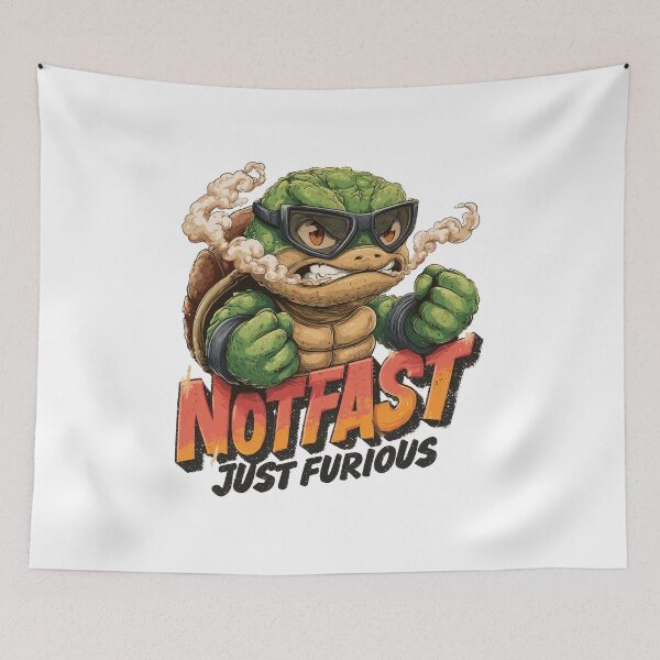Item preview, Not Fast, Just Furious Turtle designed and sold by hamishby.
