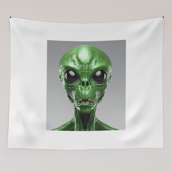 Item preview, Green Alien – Menacing Cosmic Stare designed and sold by dark lex.