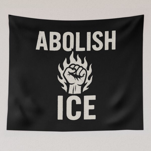 Item preview, ABOLISH ICE – Protest Fist in Flames Design designed and sold by Rantrix.