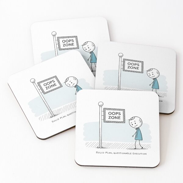 Item preview, Oops Zone – Funny Minimalist Design for Office Life & Everyday Fails designed and sold by DigitalColorInk.