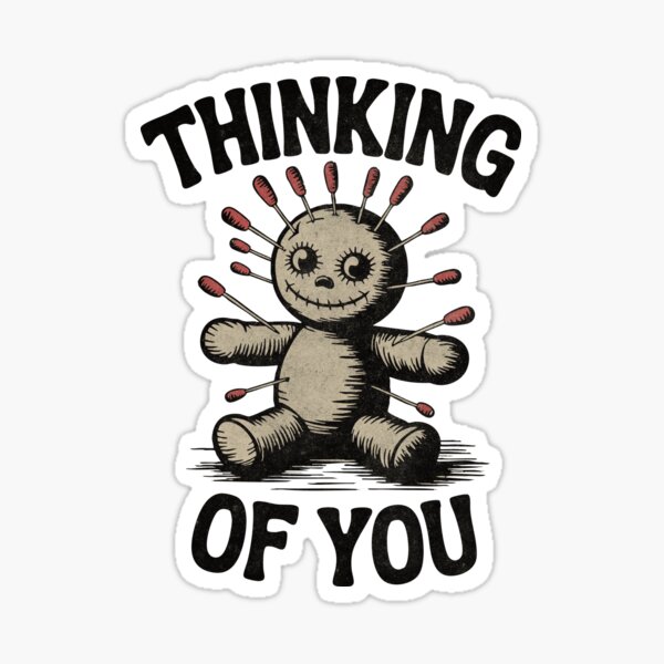 Item preview, Funny Voodoo Doll Dark Humor Thinking of You designed and sold by MintaApparel.