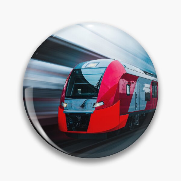 Item preview, A vibrant red high-speed train designed and sold by KarenVarr.