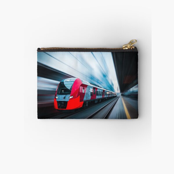 Item preview, A vibrant red high-speed train designed and sold by KarenVarr.