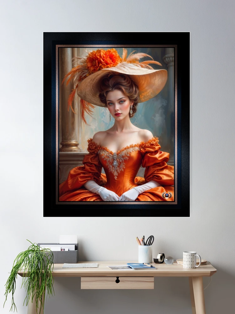 An Elegant Moment; Exploring The Alluring Beauty Of Amalia Vaagner Mesmerizing AI Concept Art by Xzendor7 Room Decor Poster Art Print