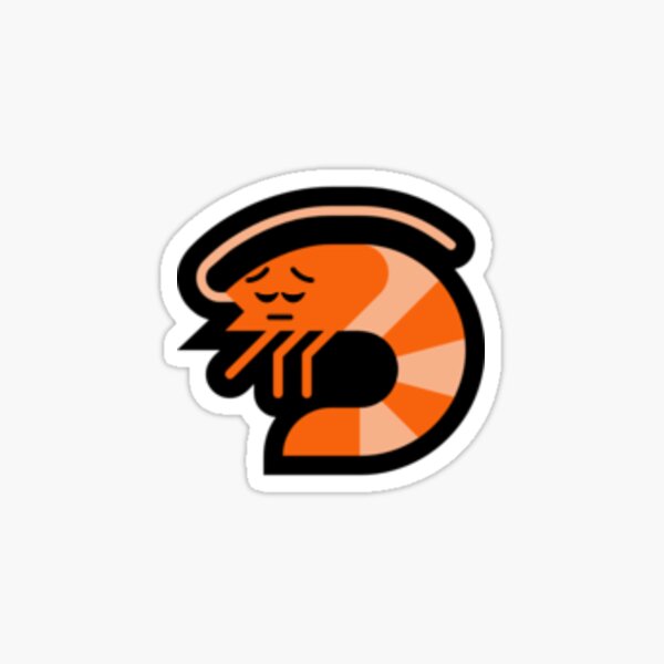 Pensive Shrimp Sticker
