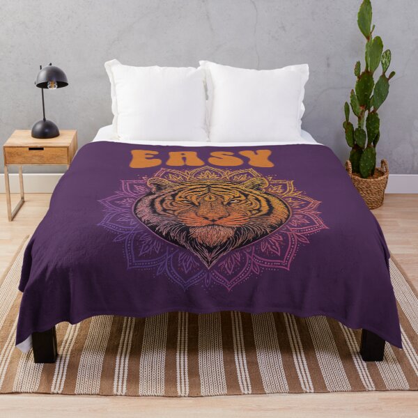 Item preview, Psychedelic Tiger Mandala Distressed Art Print Easy Word Poster Spiritual Jungle Animal Illustration Trippy Boho Decor Bohemian Vibes designed and sold by XanaduHills.