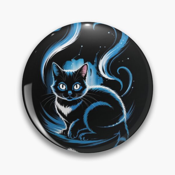Artikelvorschau, Stylisches Katzenmotiv in blau entworfen und verkauft von YHCreatives.