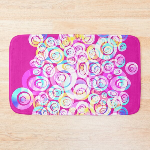 Item preview, Pink Abstract Circles Geometric Wall Art  designed and sold by Sharon Schwalbe.