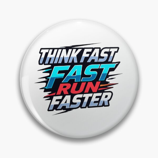 Item preview, Think Fast Run Faster – Motivational Speed Typography Logo designed and sold by aiartroom31.