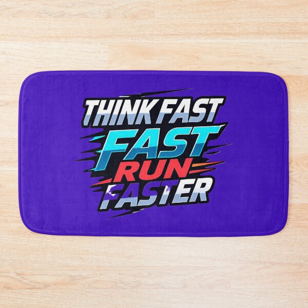 Item preview, Think Fast Run Faster – Motivational Speed Typography Logo designed and sold by aiartroom31.