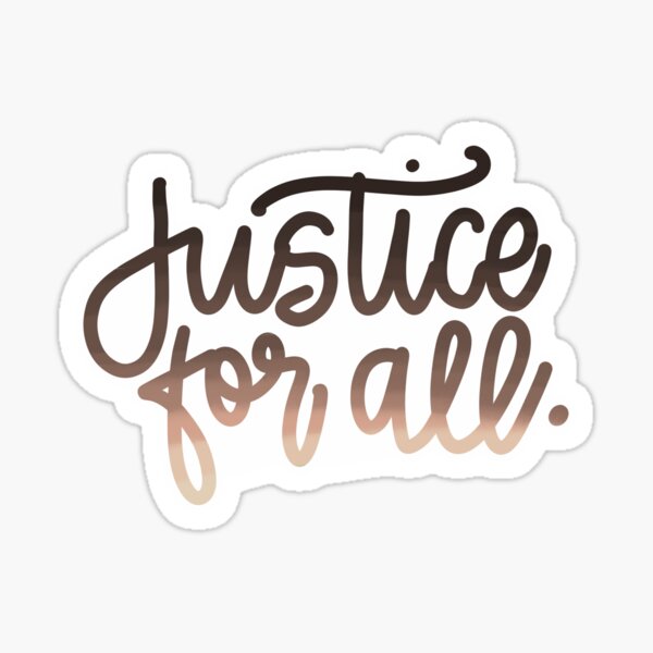 Item preview, Justice for All-Skin Tone designed and sold by SNJ-Stickers.