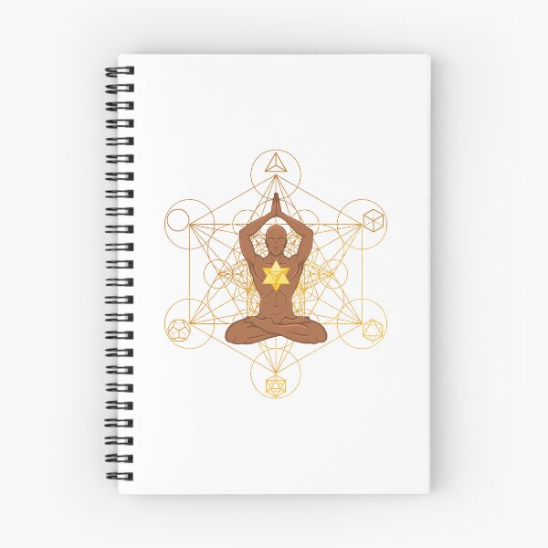Item preview, Meditating Man with Merkaba and Sacred Geometry | Spiritual Yoga Art designed and sold by MJ Koldewyn.