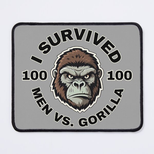 Item preview, I SURVIVED 100 MEN VS. A GORILLA designed and sold by rockandahardplaceradio.
