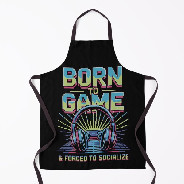 Item preview, Born to Game, Forced to Socialize - Retro Pixel Gamer Design designed and sold by Serbin.