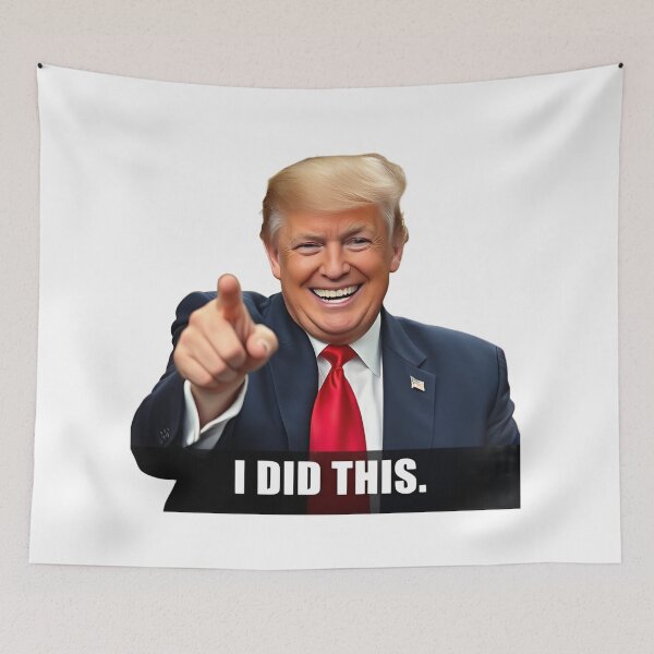 Item preview, Trump "I DID THIS" Gas Price Blame Sticker designed and sold by KoliBabb.