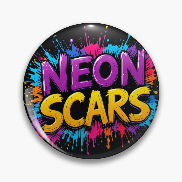 Aperçu de l'œuvre NEON SCARS - Typographie graffiti lumineuse avec effet d'éclaboussure électrique créée et vendue par BrushRushX.
