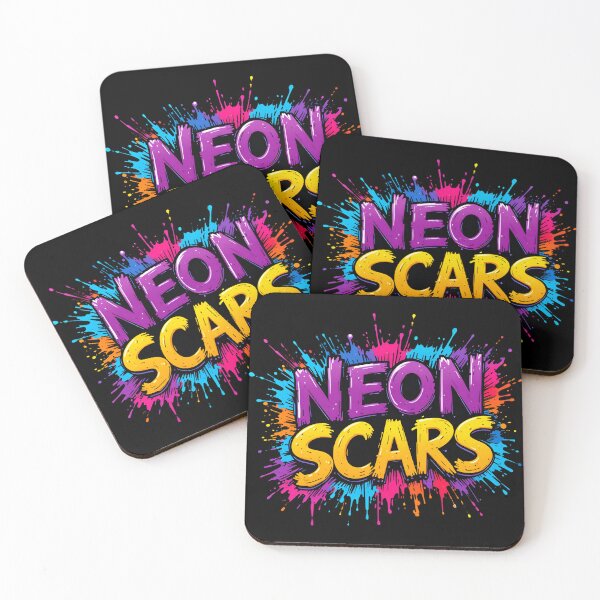 Item preview, NEON SCARS - Glowing Graffiti Typography with Electric Splatter Effect designed and sold by BrushRushX.