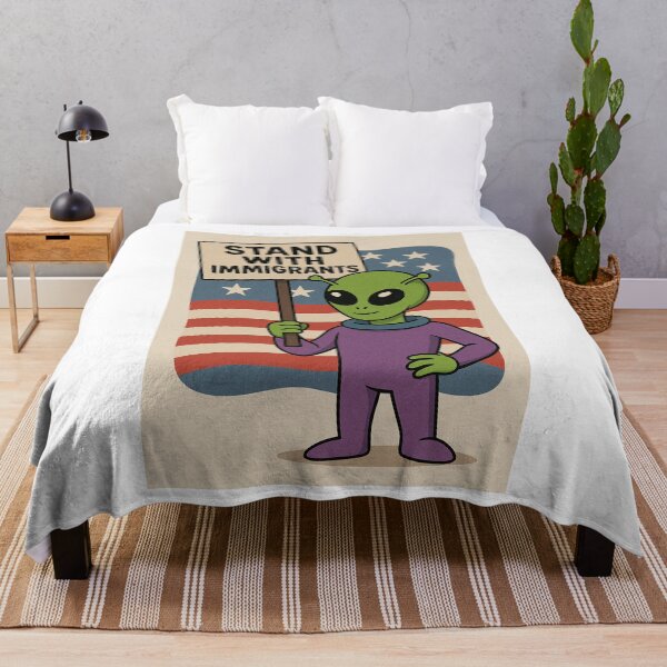 Item preview, "Alien for Immigrants – Cartoon Protest Design" designed and sold by GARAPROMOCIONES.