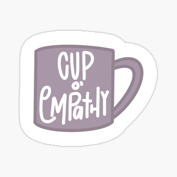 Vista previa del artículo con la obra «Taza de empatía», diseñado y vendido por SNJ-Stickers.