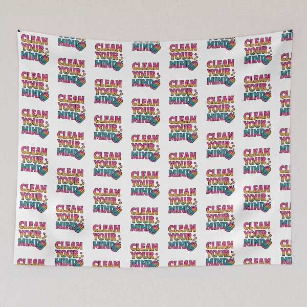 Item preview, Clean Your Mind – Retro Soap Message designed and sold by UltimateShadow.